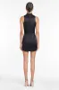 Amanda Uprichard - Marshall Silk Dress - Black sold by Jessie Boutique