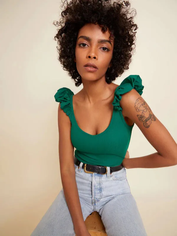 Nation LTD - Celeste Tank - Emerald sold by Jessie Boutique