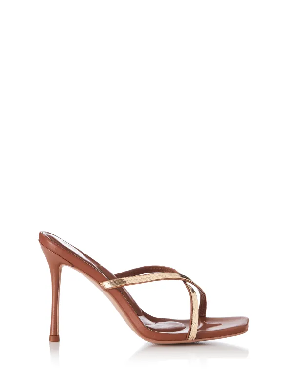 Alias Mae - Mira Heel - Tan Leather sold by Jessie Boutique