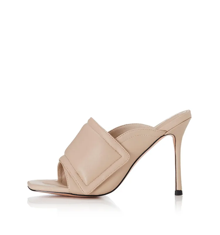 Alias Mae - Mica Heel - Cream Leather sold by Jessie Boutique