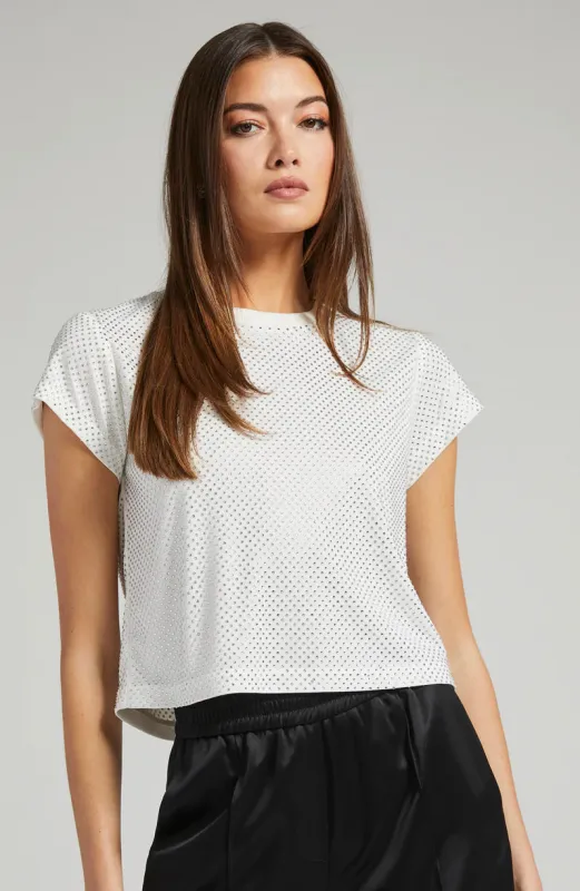 Generation Love - Gabs Crystal Top - White/Crystal sold by Jessie Boutique
