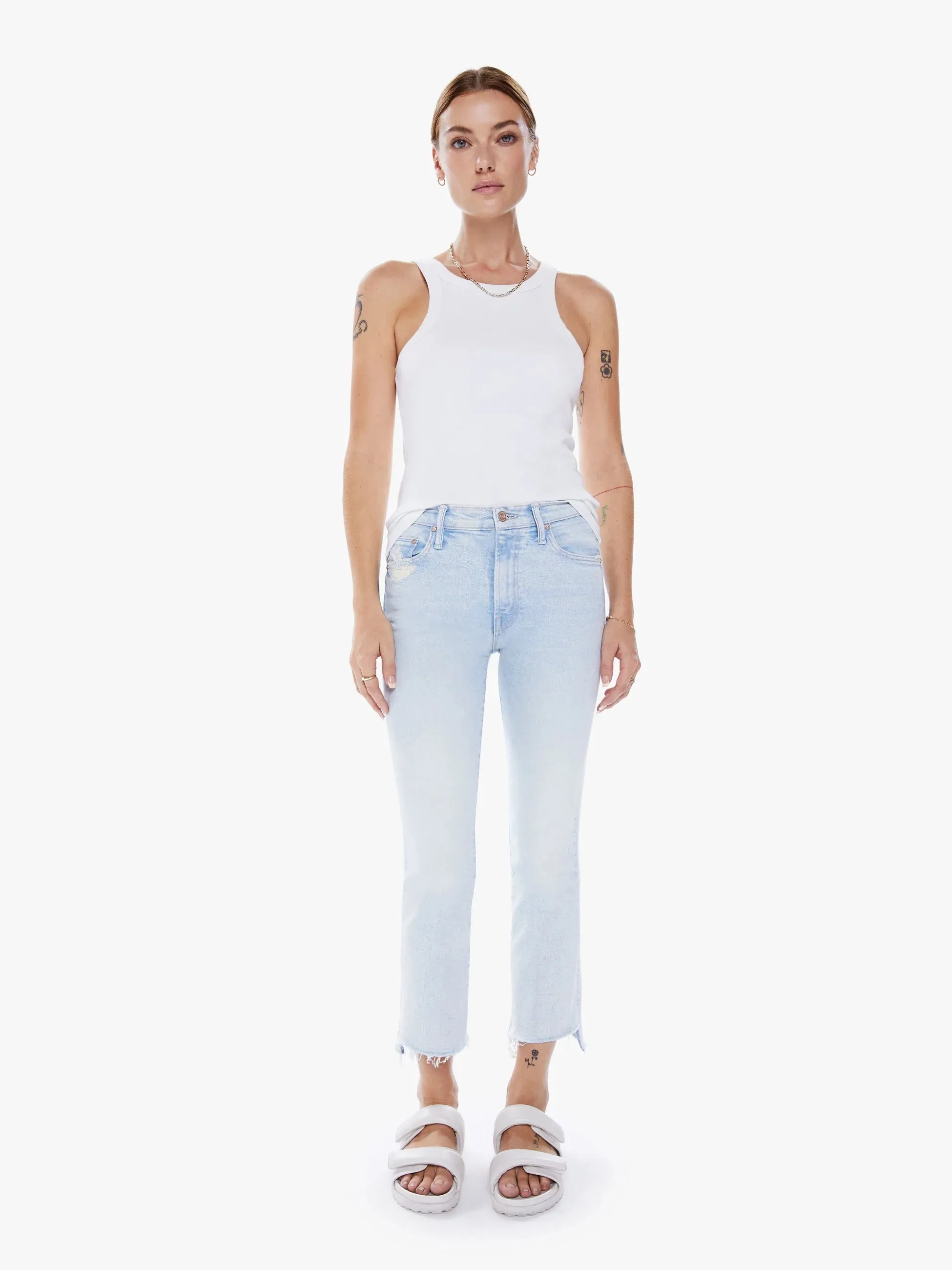 Mother - The Insider Crop Step Fray - Smooth Sailing sold by Jessie Boutique