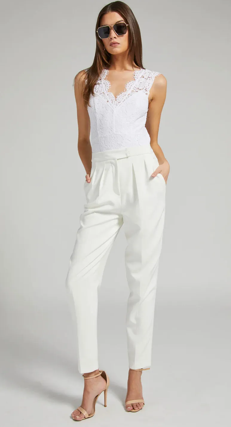 Generation Love - Jenise Crepe Pant - White sold by Jessie Boutique