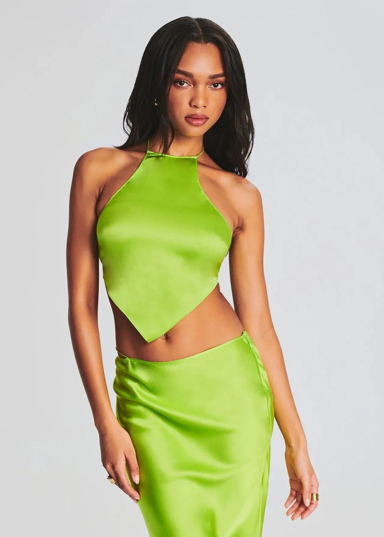 Ser.o.ya - Bess Scarf Top - Chartreuse sold by Jessie Boutique