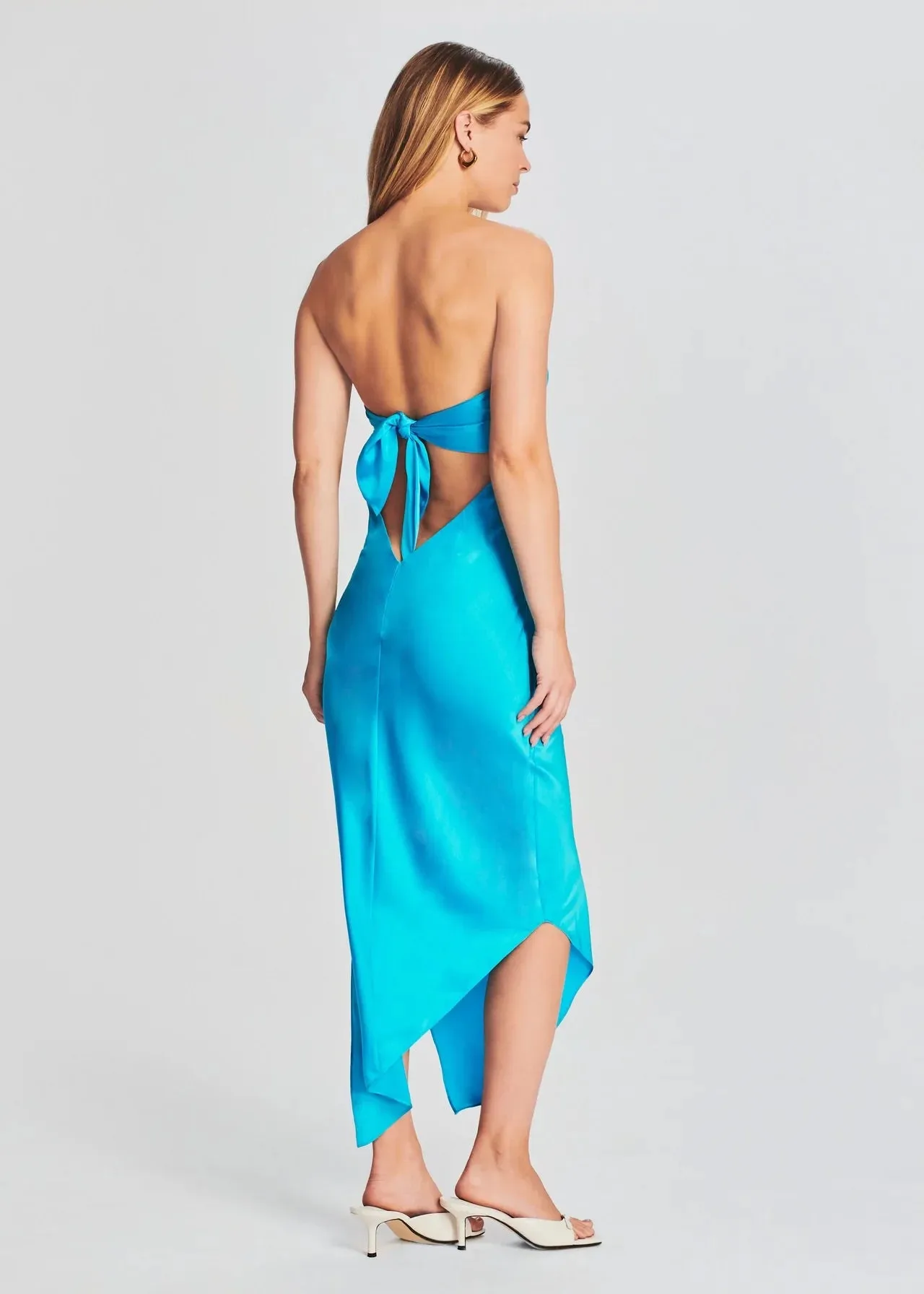 Ser.o.ya - Ginni Silk Midi Dress - Turquoise sold by Jessie Boutique product image thumbnail 3