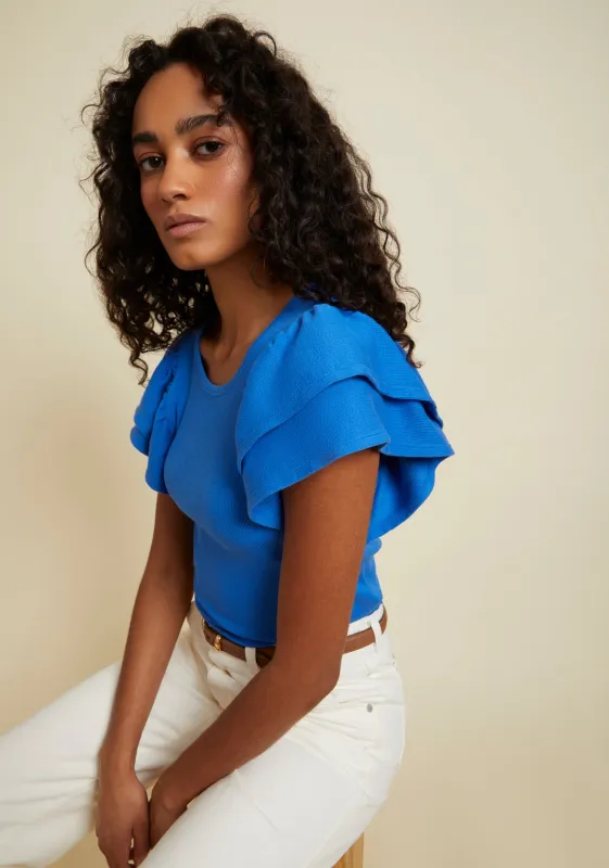 Nation LTD - Irina Flirty Tee - Blue Bottle sold by Jessie Boutique