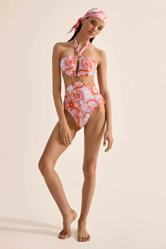 Cin Cin - Disco Hoop Swimsuit - Bloom sold by Jessie Boutique