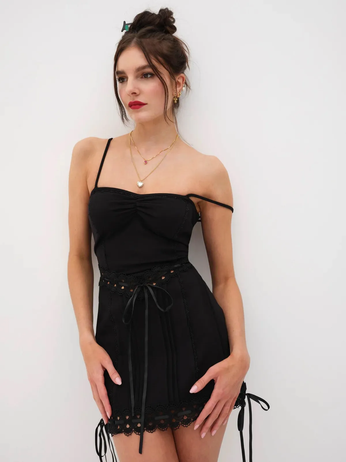 For Love & Lemons - Sistine Mini Dress - Black sold by Jessie Boutique