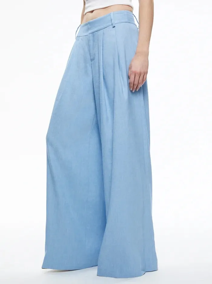 Alice. + Olivia - Scarlet Wide Leg Flare Pant - Chambray sold by Jessie Boutique product image thumbnail 3