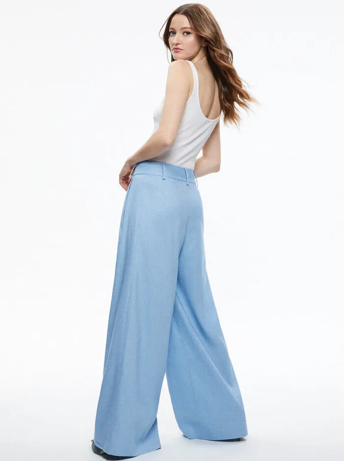 Alice. + Olivia - Scarlet Wide Leg Flare Pant - Chambray sold by Jessie Boutique product image thumbnail 2