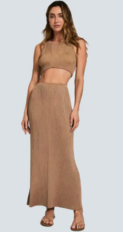Devon Windsor - Alexia Skirt - Gold Shimmer sold by Jessie Boutique