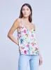 L’agence - Jane Spaghetti Strap Top - Ivory Multi Large Botanical sold by Jessie Boutique