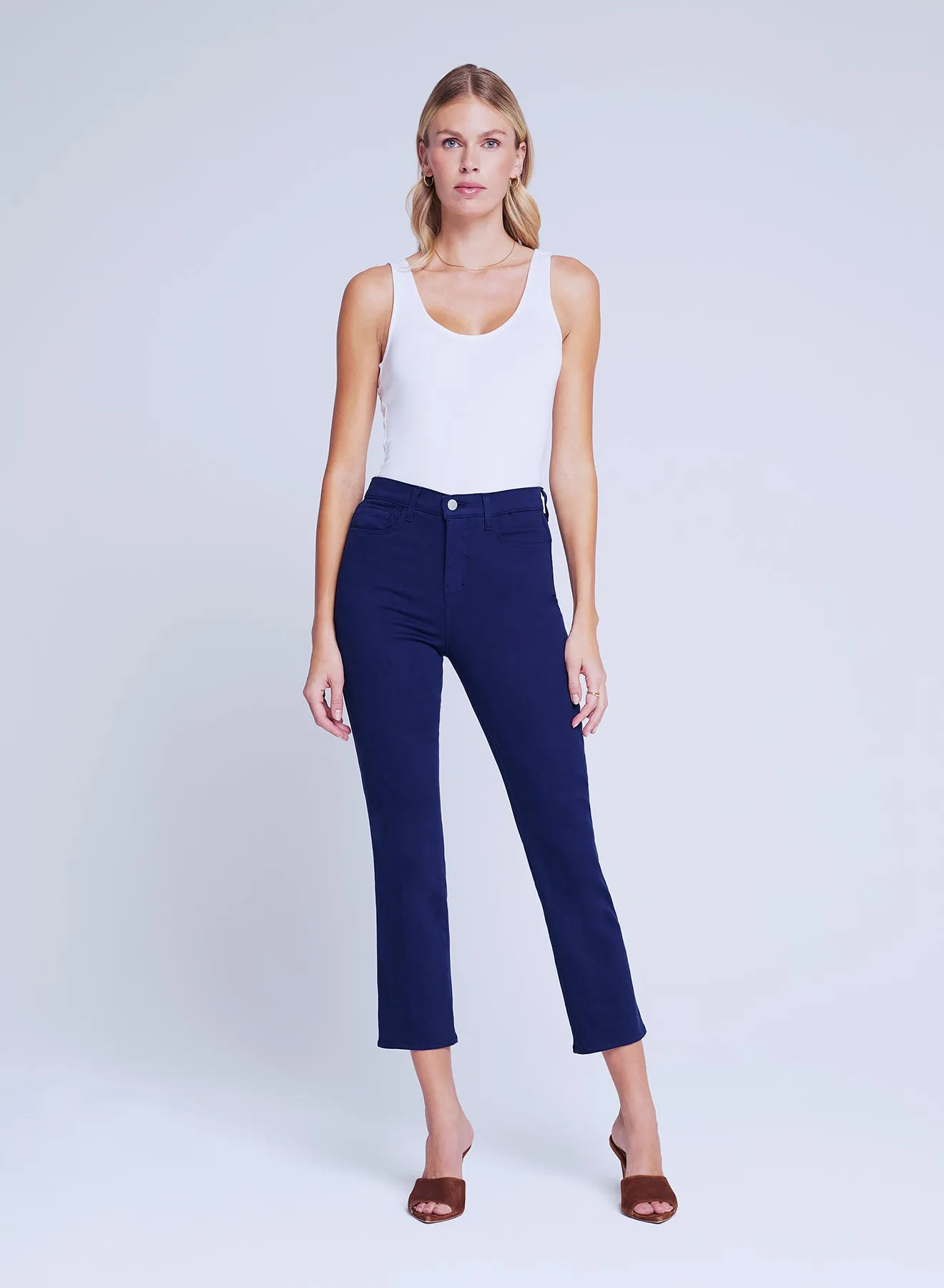 L’agence - Alexia H/R Crop Cigarette - Midnight sold by Jessie Boutique