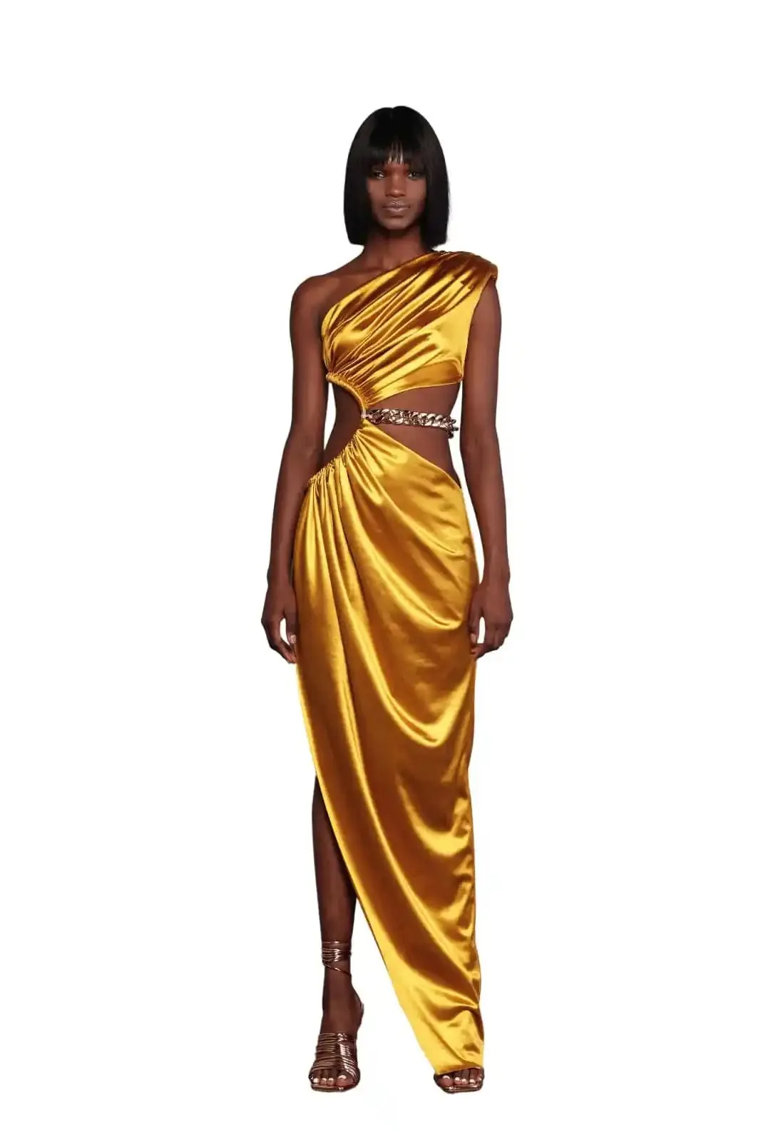 Bronx and Banco - Jamilia Gold Gown - Gold sold by Jessie Boutique