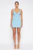 Jonathan Simkhai - Vanesa Draped Mini Dress - Celeste Blue sold by Jessie Boutique