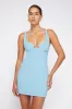 Jonathan Simkhai - Vanesa Draped Mini Dress - Celeste Blue sold by Jessie Boutique