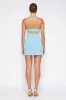 Jonathan Simkhai - Vanesa Draped Mini Dress - Celeste Blue sold by Jessie Boutique