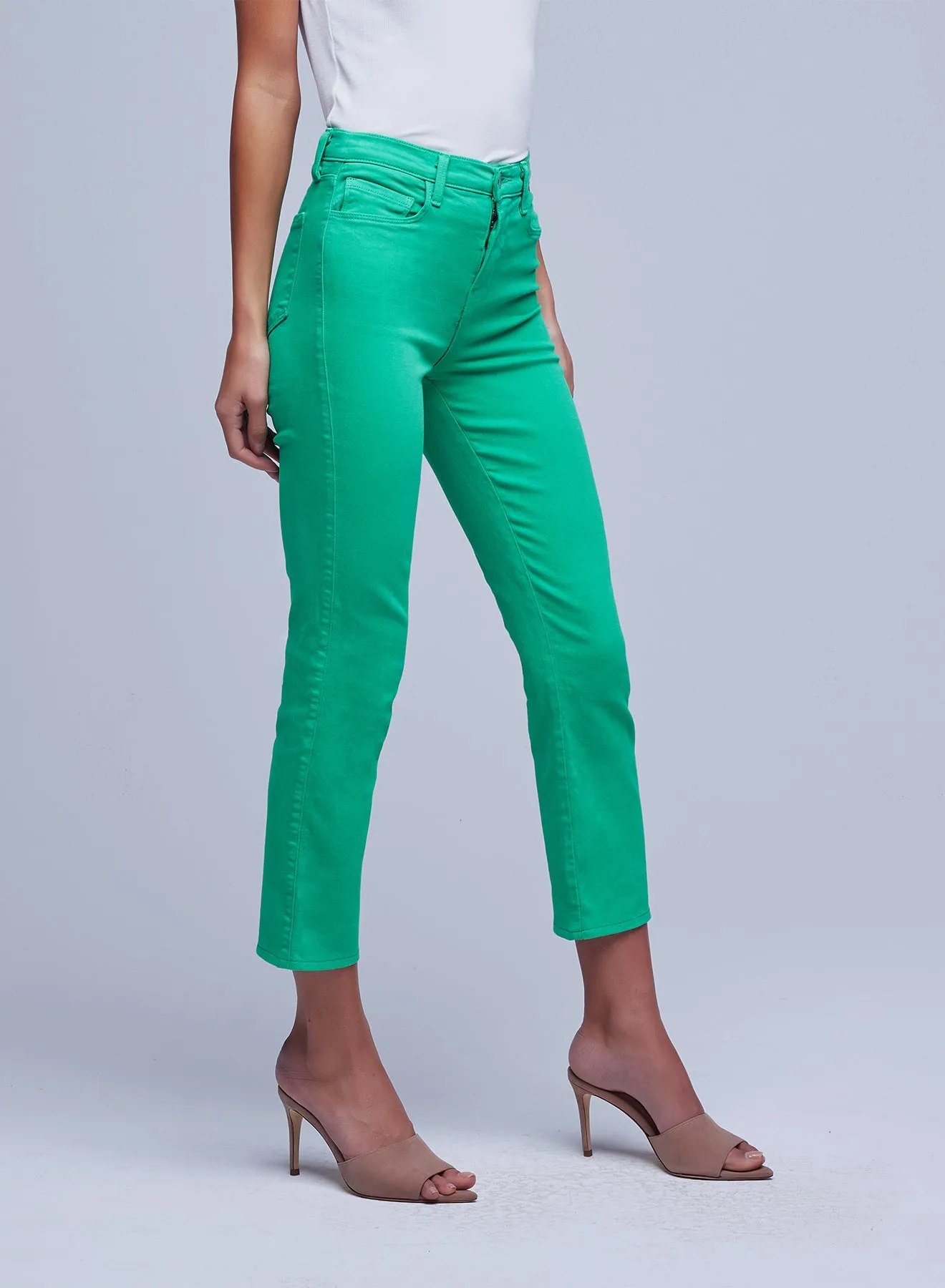 L’agence - Alexia H/R Crop Cigarette - Grass Green sold by Jessie Boutique product image thumbnail 4