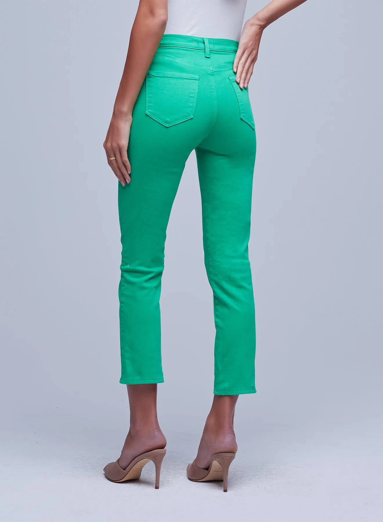 L’agence - Alexia H/R Crop Cigarette - Grass Green sold by Jessie Boutique product image thumbnail 3