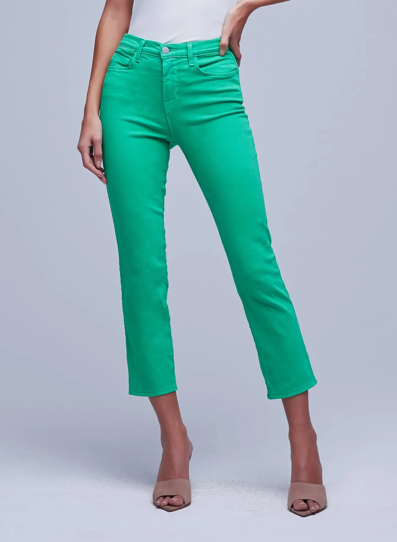 L’agence - Alexia H/R Crop Cigarette - Grass Green sold by Jessie Boutique product image thumbnail 2