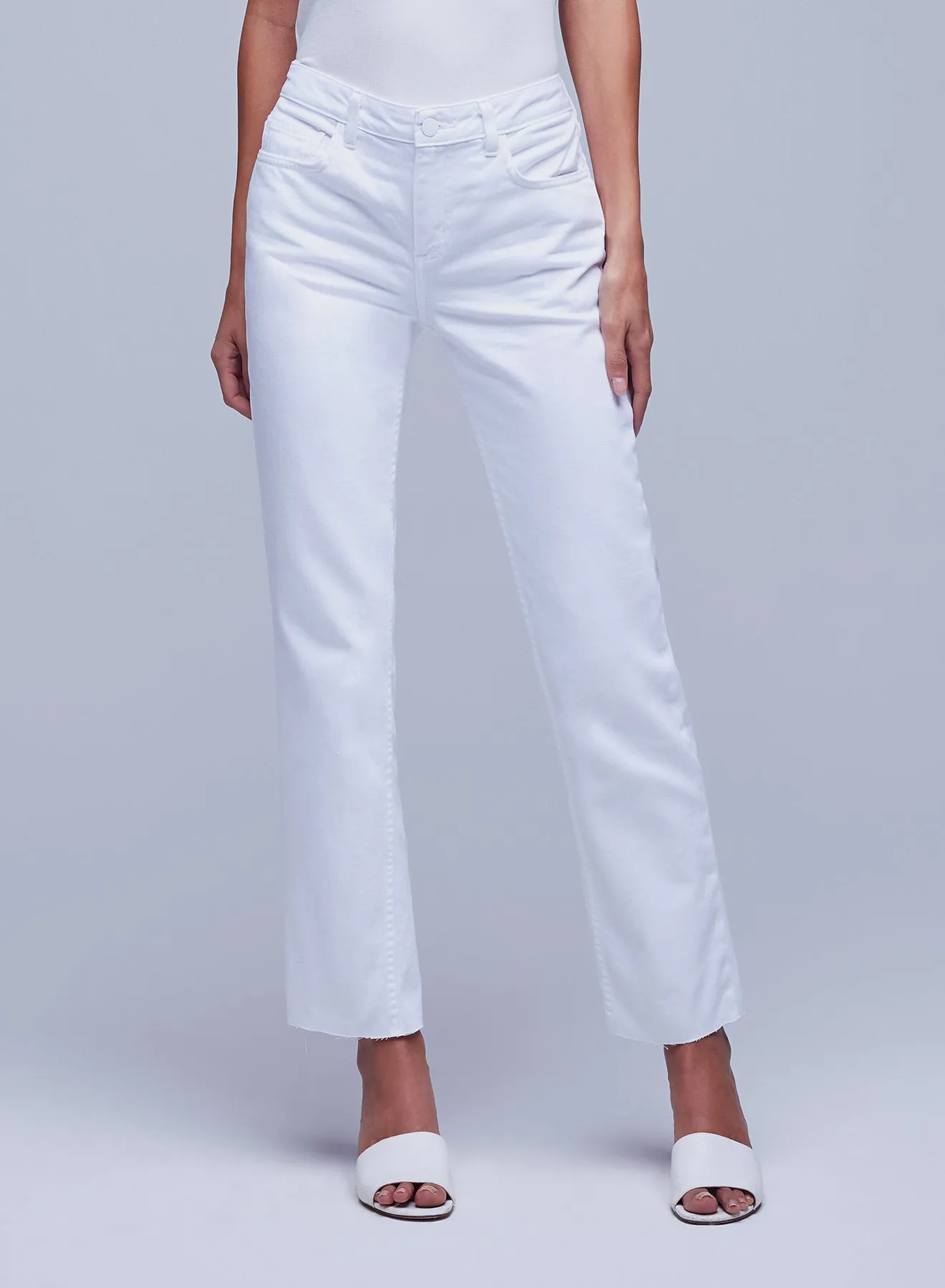 L’agence - Milana L/R Stovepipe Jean - Blanc sold by Jessie Boutique product image thumbnail 2