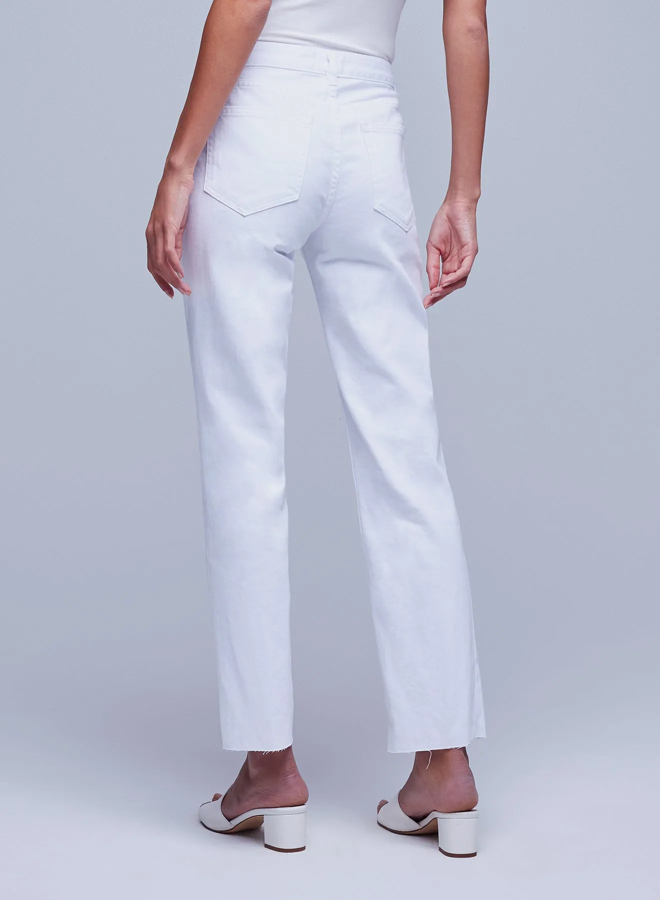 L’agence - Milana L/R Stovepipe Jean - Blanc sold by Jessie Boutique product image thumbnail 3