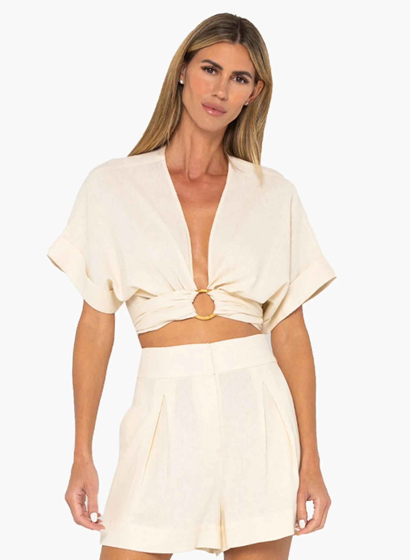 JBQ - Marlow Shorts - Vanilla sold by Jessie Boutique