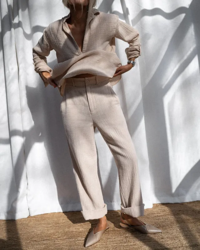 Sundays - Emerson Blouse - Natural sold by Jessie Boutique