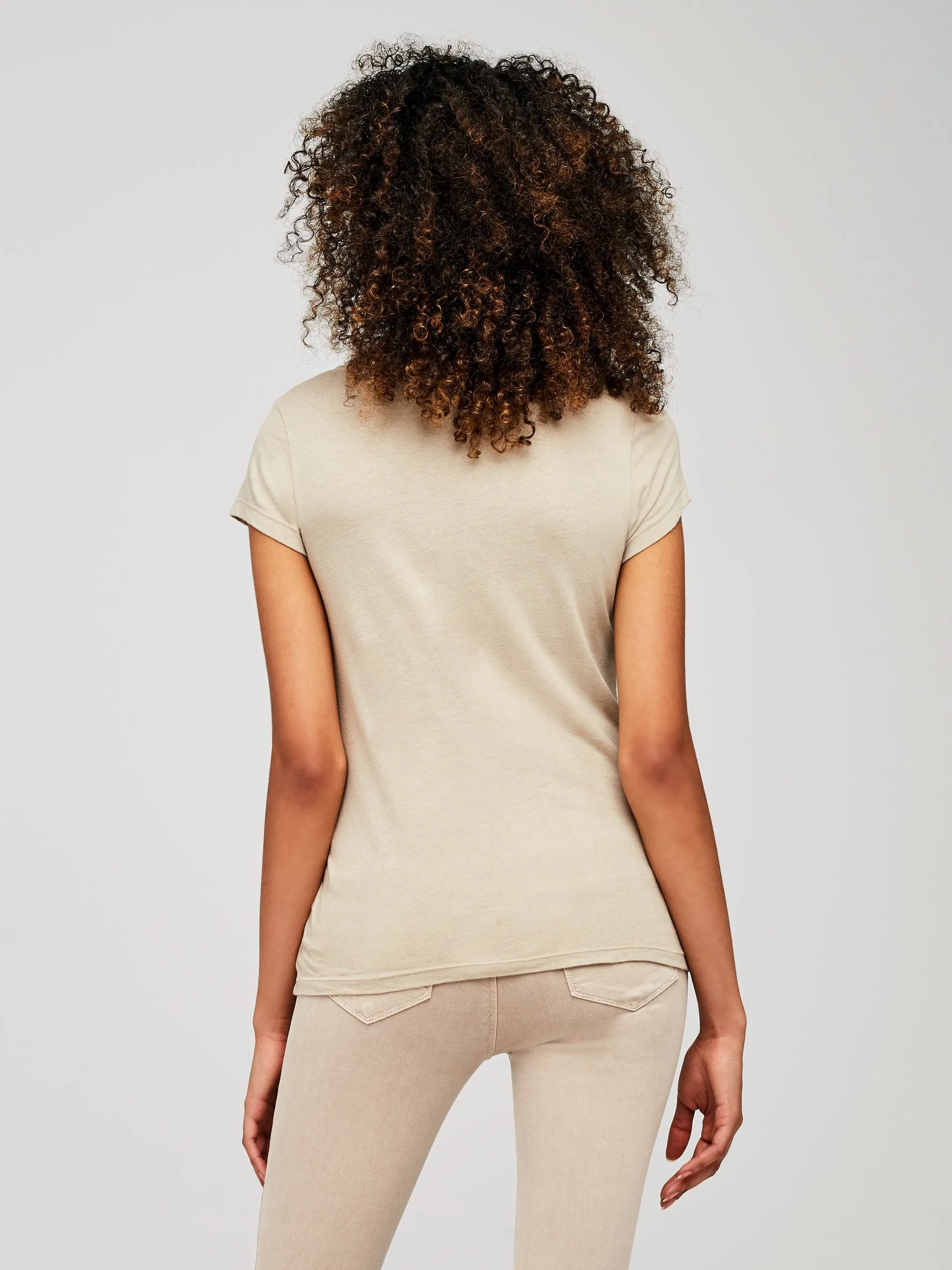 L'agence - Cory S/S Crew Neck Tee - Biscuit sold by Jessie Boutique product image thumbnail 4