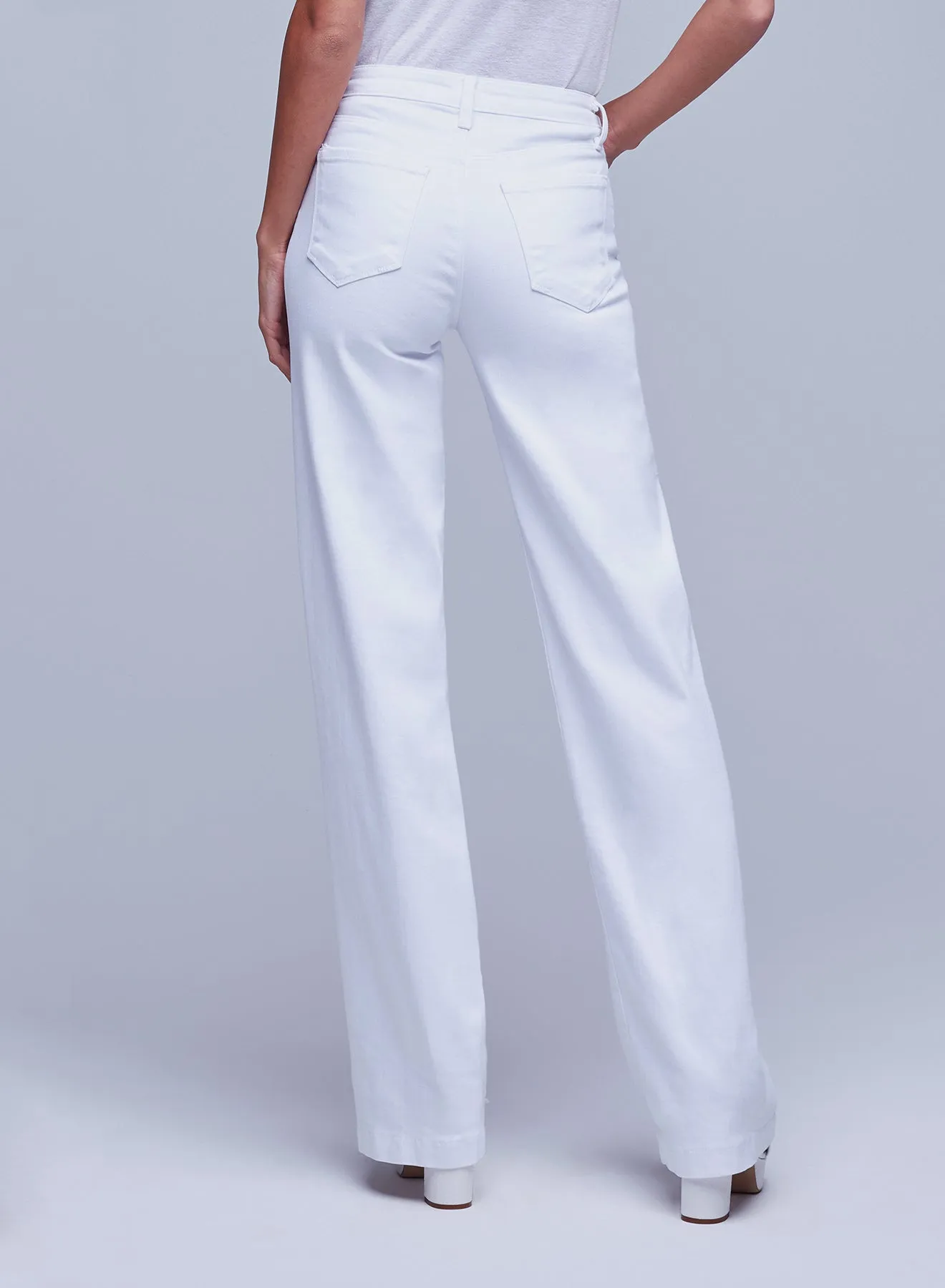 L’agence - Clayton Wide-Leg Jean - Blanc sold by Jessie Boutique product image thumbnail 5