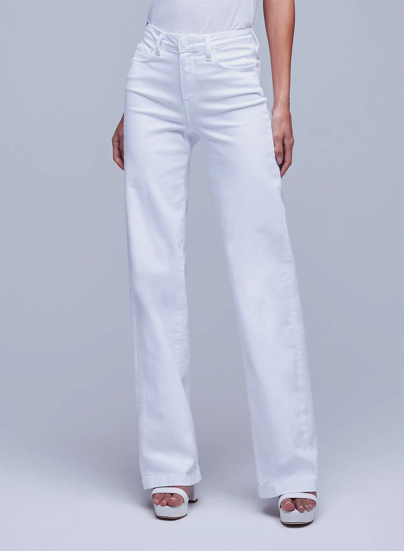 L’agence - Clayton Wide-Leg Jean - Blanc sold by Jessie Boutique product image thumbnail 4