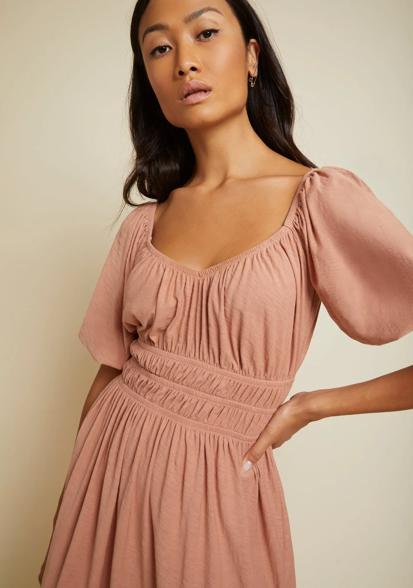 Nation LTD - Fabia Shirred Midi Dress - Bisou sold by Jessie Boutique product image thumbnail 2