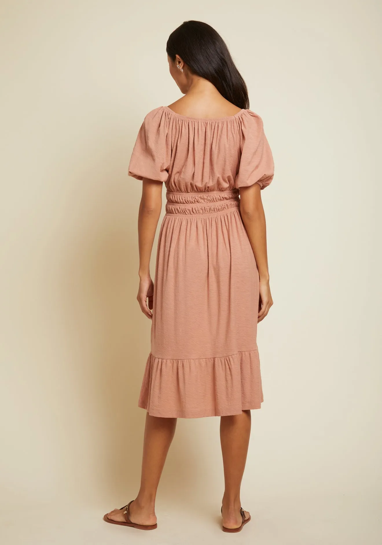 Nation LTD - Fabia Shirred Midi Dress - Bisou sold by Jessie Boutique product image thumbnail 3