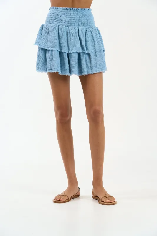 Sundays - Lara Skirt - Dusty Blue sold by Jessie Boutique