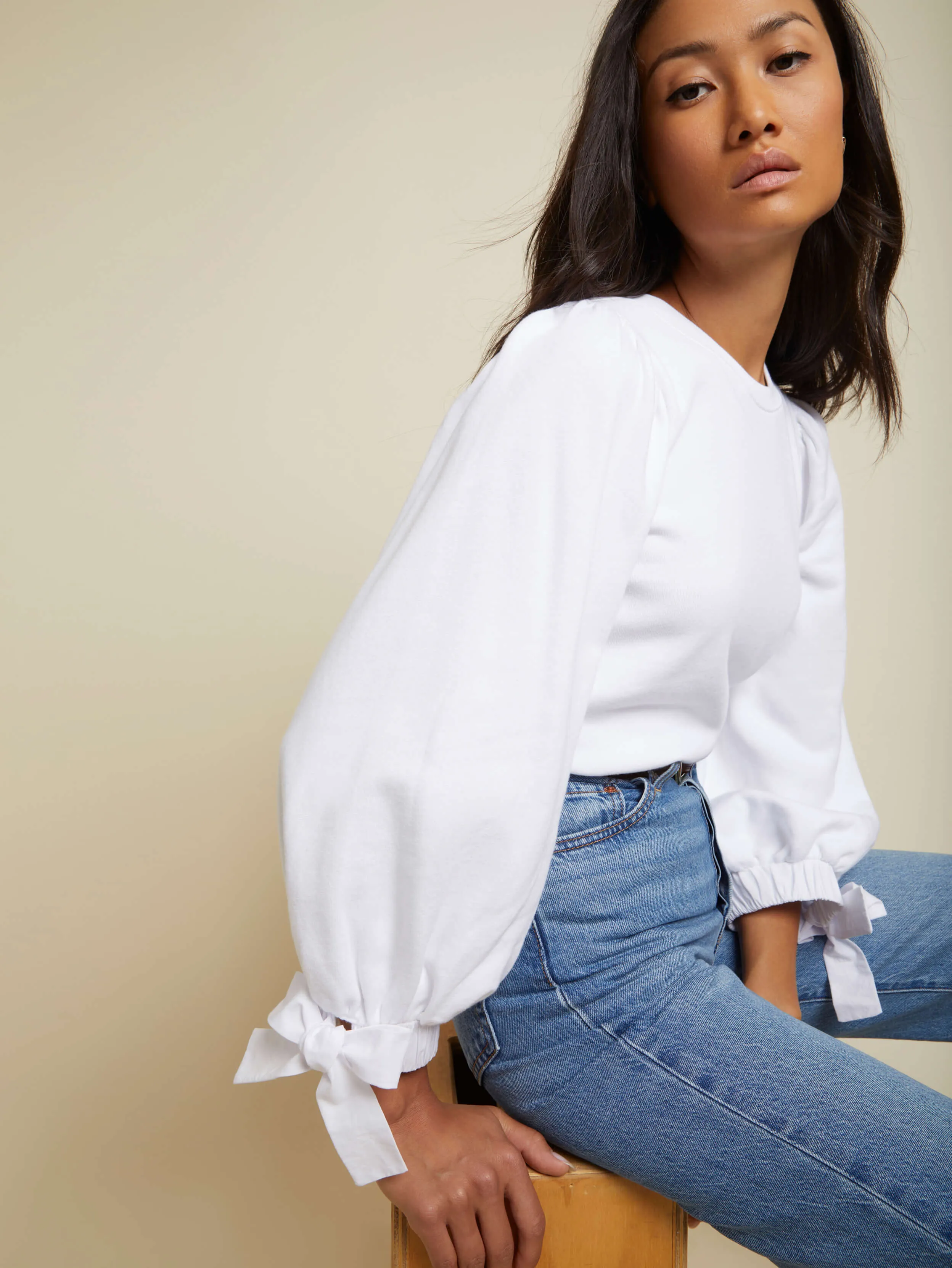 Nation LTD - Isabella Sweatshirt - White sold by Jessie Boutique product image thumbnail 2