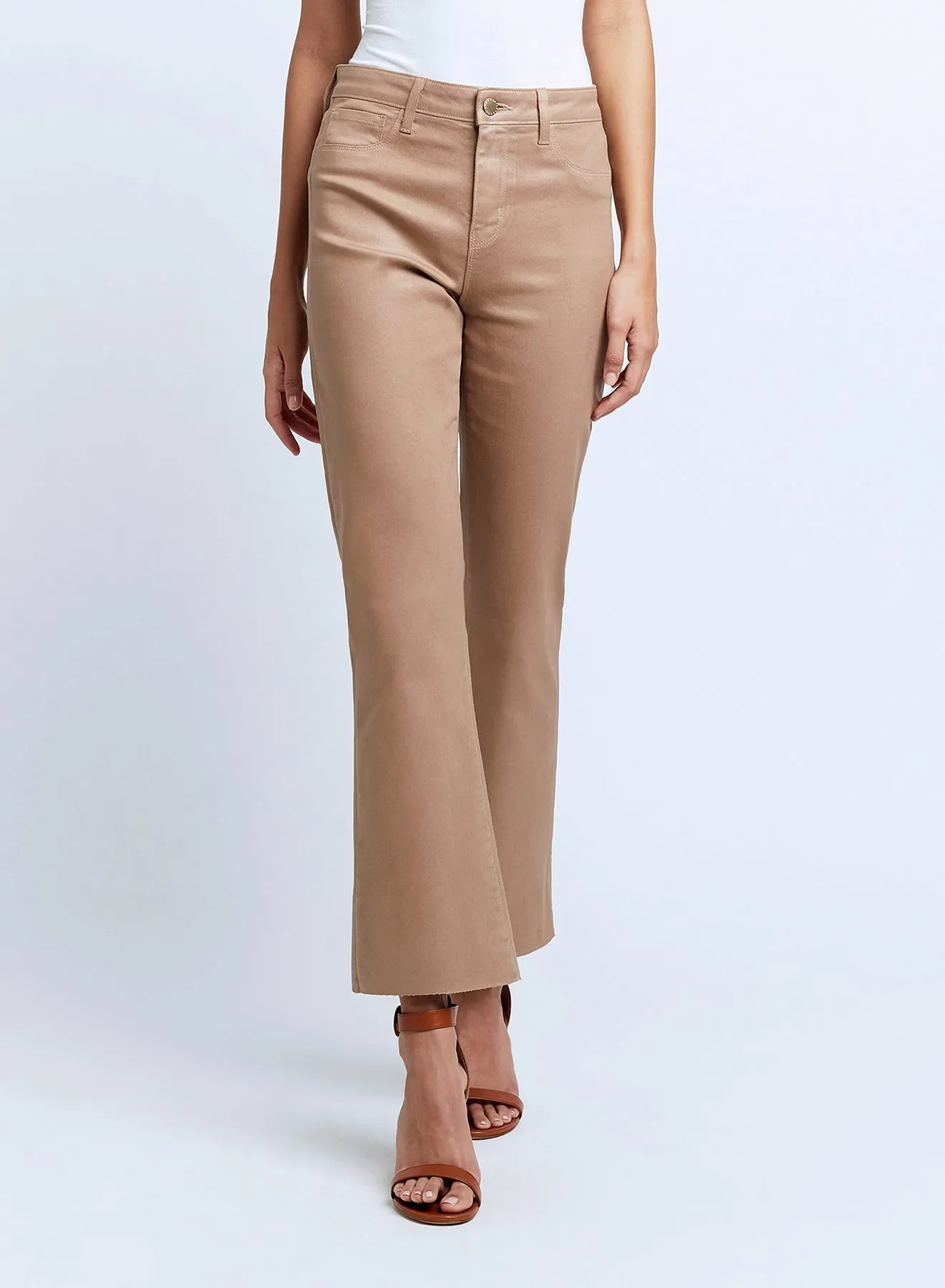 L’agence - Kendra Crop Flare - Cappuccino Coated sold by Jessie Boutique product image thumbnail 5