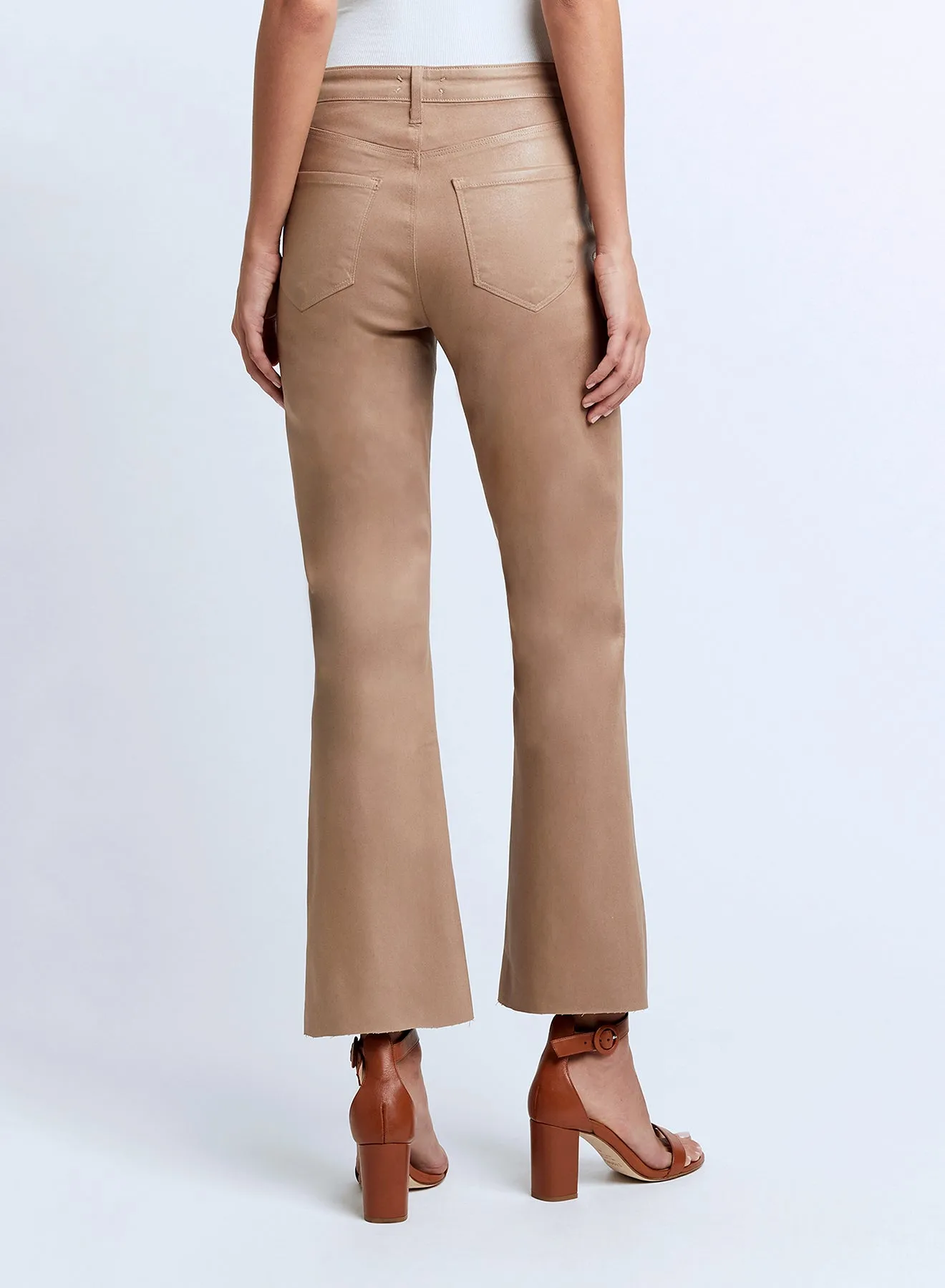 L’agence - Kendra Crop Flare - Cappuccino Coated sold by Jessie Boutique product image thumbnail 4