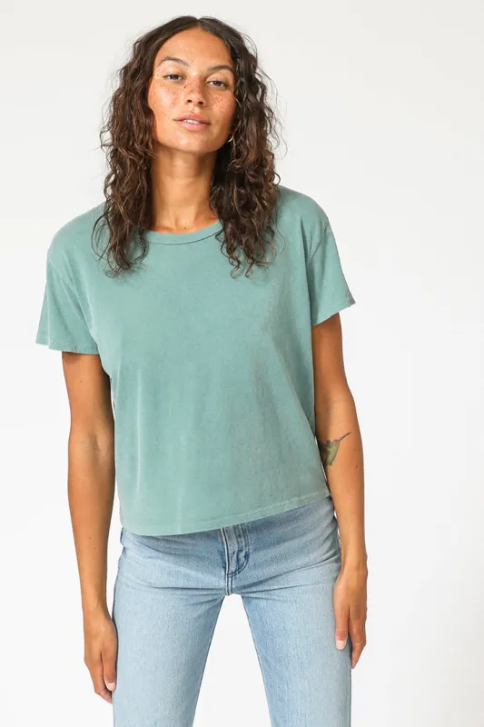 Perfectwhitetee - Harley Boxy Crew - Green Granite sold by Jessie Boutique