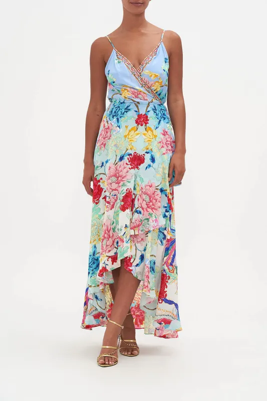 Camilla - Draped Front Wrap Dress - Go Stag sold by Jessie Boutique