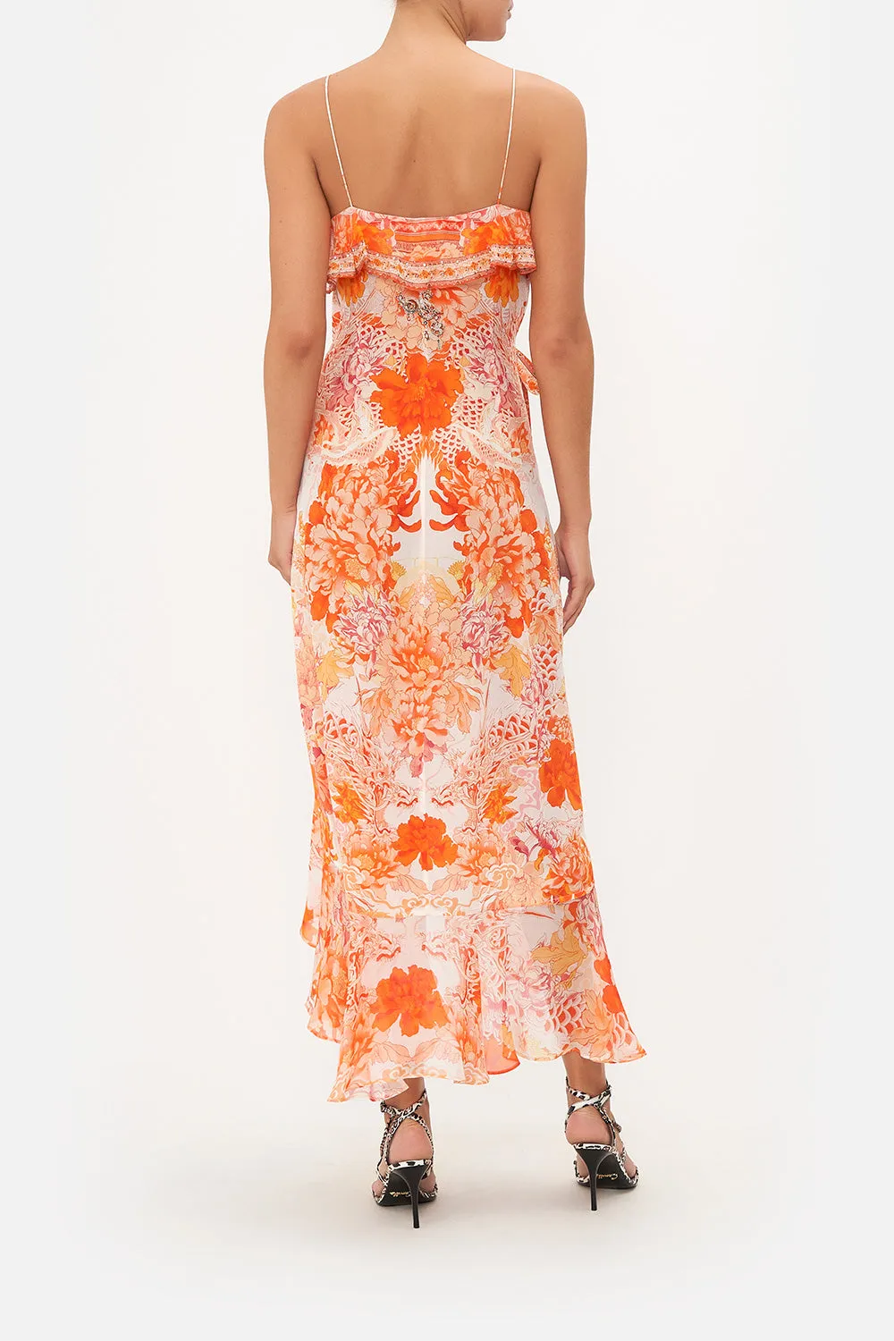 Camilla - Long Wrap Dress with Frill - Dragon Mother sold by Jessie Boutique product image thumbnail 2