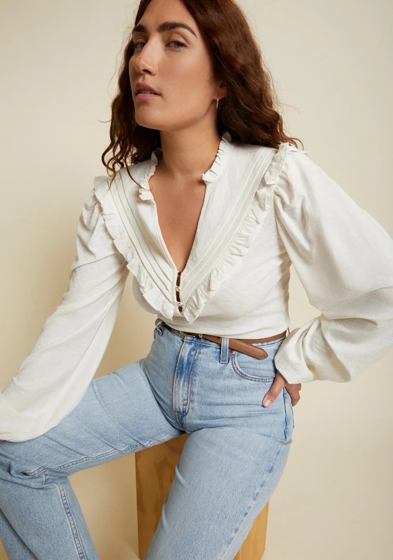 Nation LTD - Quintana Tee - Off White sold by Jessie Boutique