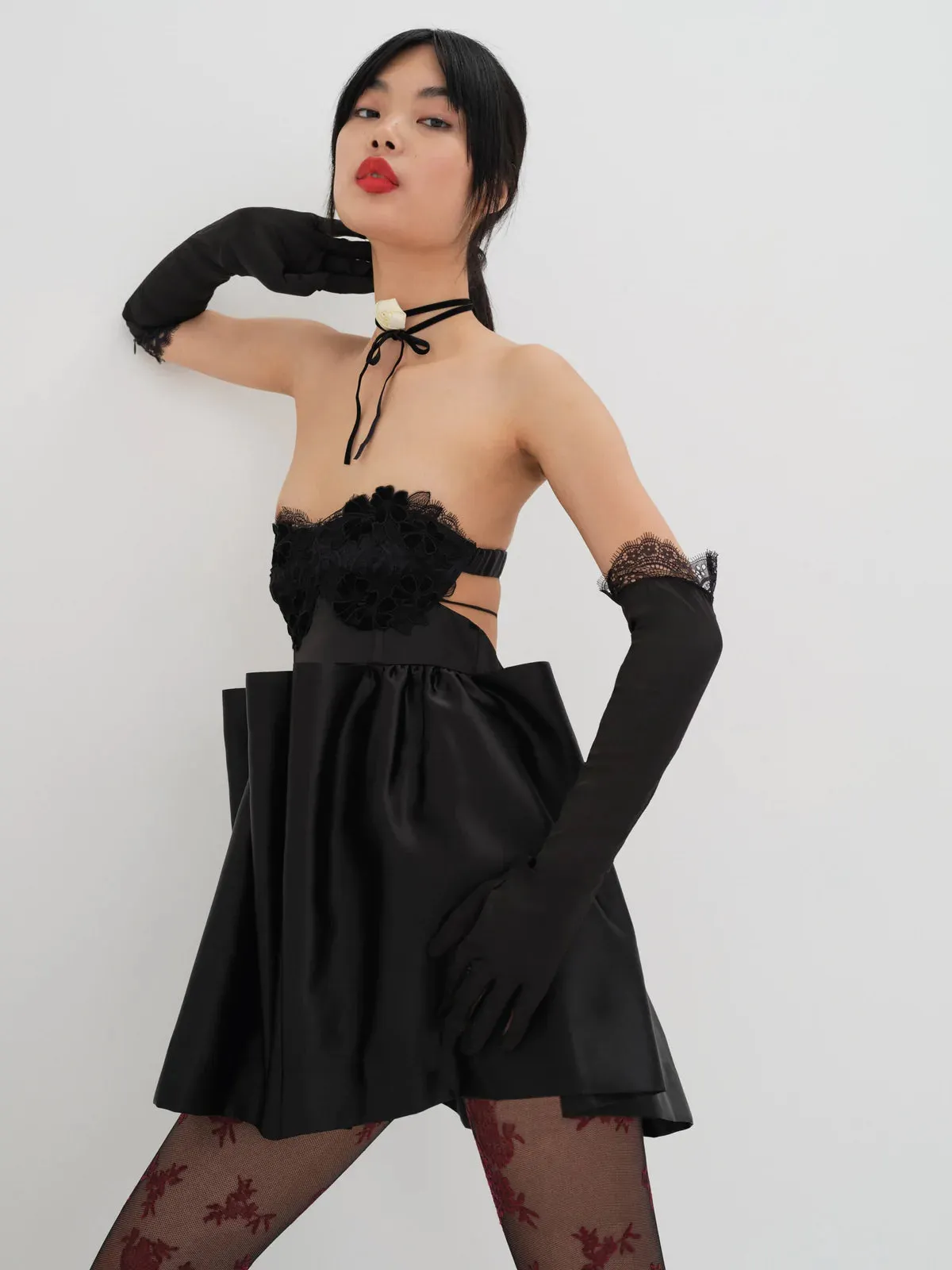 For Love & Lemons - Virginia Mini Dress - Black sold by Jessie Boutique product image thumbnail 4