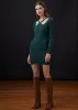 Monrow - Cosmo Rib Sweater Dress - Deep Forest sold by Jessie Boutique
