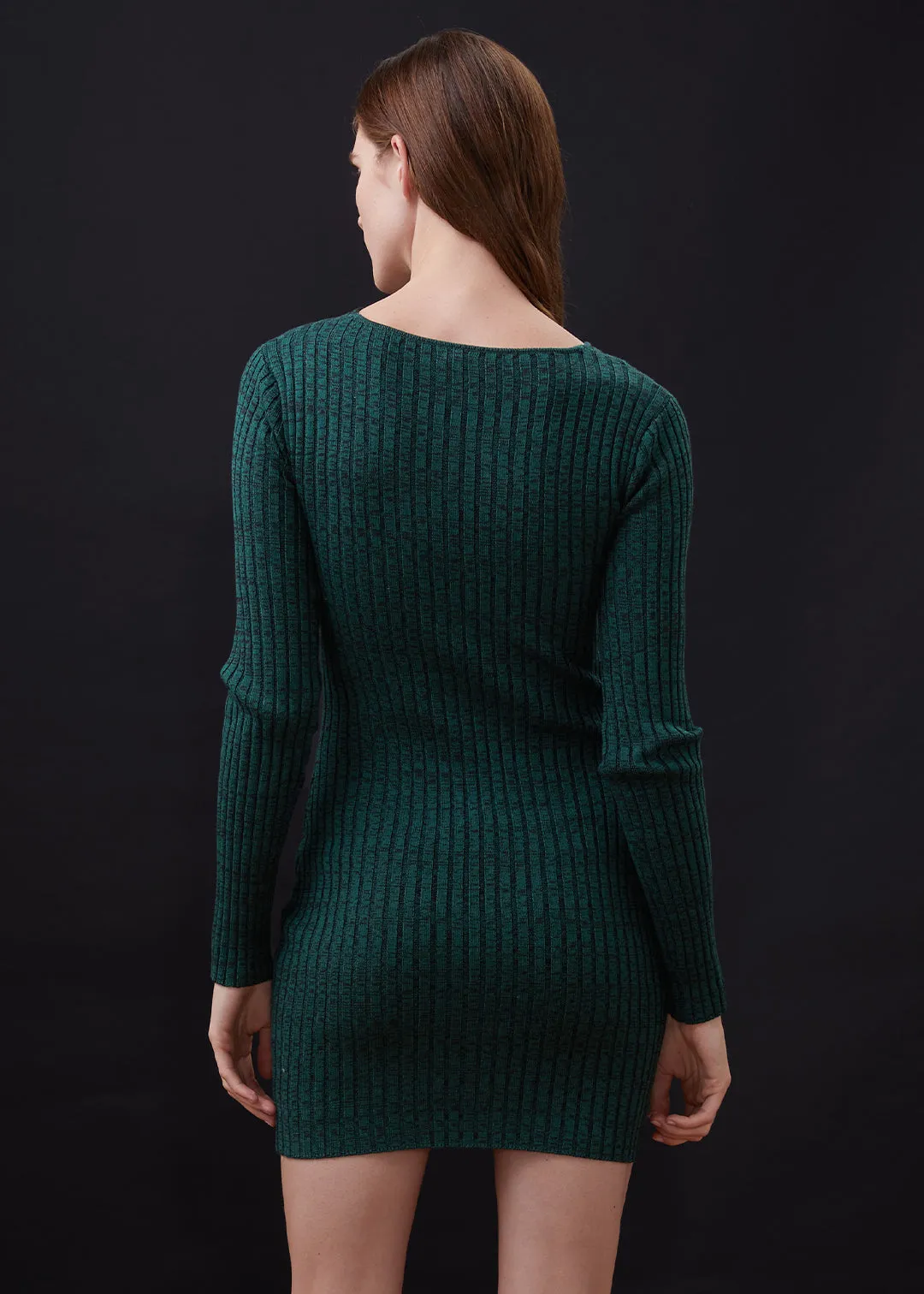 Monrow - Cosmo Rib Sweater Dress - Deep Forest sold by Jessie Boutique product image thumbnail 3