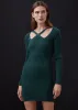 Monrow - Cosmo Rib Sweater Dress - Deep Forest sold by Jessie Boutique