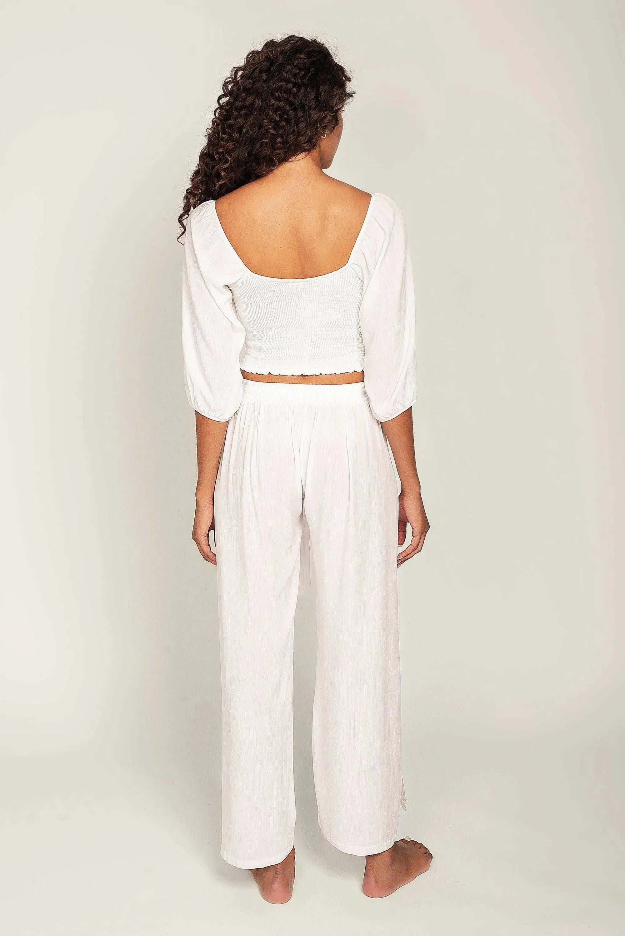 Peixoto - Joan Wrap Pants - Patched White sold by Jessie Boutique product image thumbnail 2