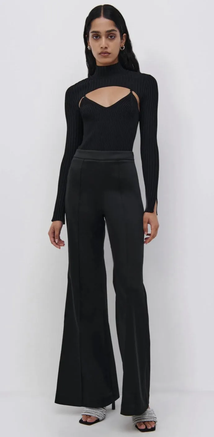 Jonathan Simkhai - Jordana Duches Satin Pant - Black sold by Jessie Boutique