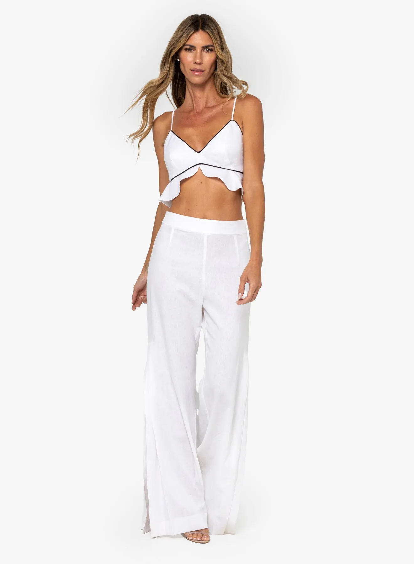 JBQ - Edie Pant - White sold by Jessie Boutique