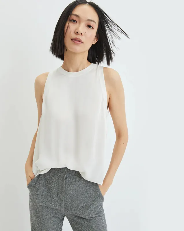 Veronica Beard - Mina Shell Top - Off White sold by Jessie Boutique