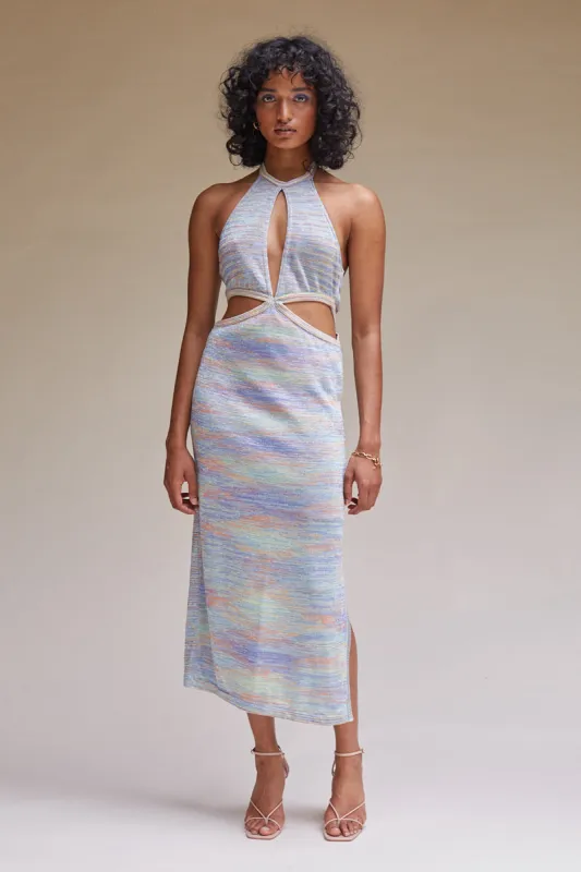 Suboo - Space Dye Halter Dress - Multi made by Jessie Boutique